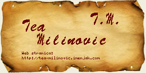 Tea Milinović vizit kartica